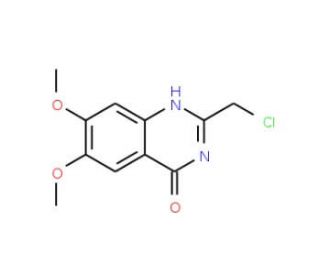 2-Chloromethyl-6,7-dimethoxy-3H-quinazolin-4-one (CAS 730949-85-6) - chemical structure image