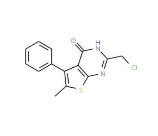 2-Chloromethyl-6-methyl-5-phenyl-3H-thieno[2,3-d]pyrimidin-4-one - chemical structure image