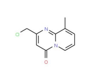 2-(chloromethyl)-9-methyl-4H-pyrido[1,2-a]pyrimidin-4-one (CAS 796067-44-2) - chemical structure image