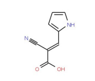 2-Cyano-3-(1H-pyrrol-2-yl)acrylic acid (CAS 122520-93-8) - chemical structure image