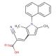 2-cyano-3-[2,5-dimethyl-1-(1-naphthyl)-1H-pyrrol-3-yl]acrylic acid - chemical structure image