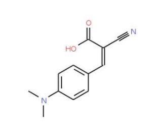 2-Cyano-3-(4-dimethylamino-phenyl)-acrylic acid - chemical structure image