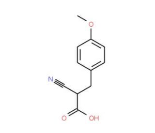 2-Cyano-3-(4-methoxyphenyl)propionic acid (CAS 36397-19-0) - chemical structure image
