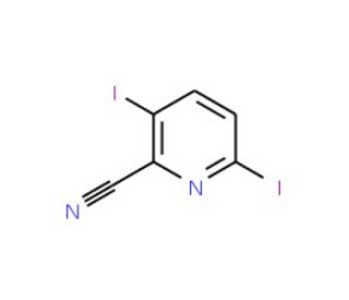 2-Cyano-3,6-diiodopyridine (CAS 827616-53-5) - chemical structure image