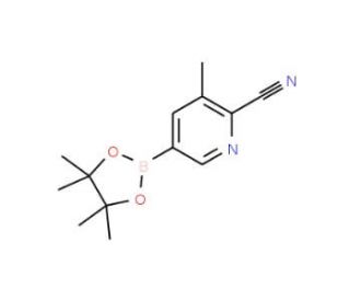 2-Cyano-3-methylpyridine-5-boronic acid, pinacol ester (CAS 1150561-70-8) - chemical structure image