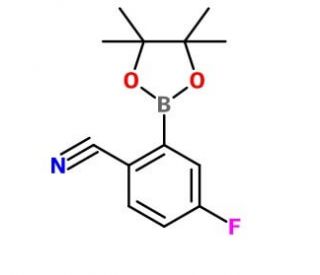 2-Cyano-5-fluorophenylboronic acid pinacol ester (CAS 463335-96-8) - chemical structure image