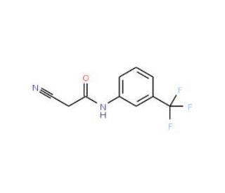 2-Cyano-N-[3-(trifluoromethyl)phenyl]acetamide (CAS 1960-77-6) - chemical structure image