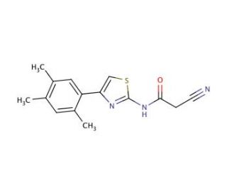 2-cyano-N-[4-(2,4,5-trimethylphenyl)-1,3-thiazol-2-yl]acetamide - chemical structure image