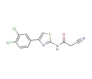 2-cyano-N-[4-(3,4-dichlorophenyl)-1,3-thiazol-2-yl]acetamide - chemical structure image