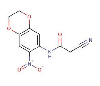 2-Cyano-N-(7-nitro-2,3-dihydro-benzo[1,4]dioxin-6-yl)-acetamide - chemical structure image