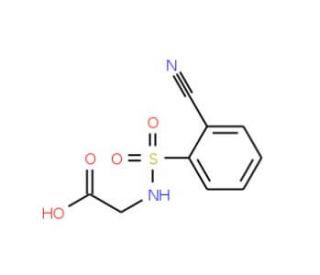 {[(2-cyanophenyl)sulfonyl]amino}acetic acid - chemical structure image