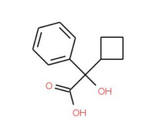 2-Cyclobutyl-2-hydroxy-2-phenylacetic acid (CAS 1460-47-5) - chemical structure image