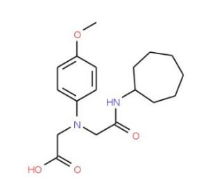 [[2-(Cycloheptylamino)-2-oxoethyl]-(4-methoxyphenyl)amino] acetic acid - chemical structure image