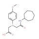 [[2-(Cycloheptylamino)-2-oxoethyl]-(4-methoxyphenyl)amino] acetic acid - chemical structure image