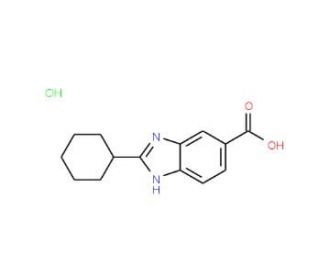 2-Cyclohexyl-1H-benzoimidazole-5-carboxylic acid hydrochloride - chemical structure image