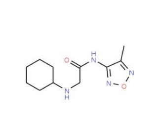 2-Cyclohexylamino-N-(4-methyl-furazan-3-yl)-acetamide - chemical structure image