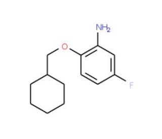 2-(Cyclohexylmethoxy)-5-fluoroaniline - chemical structure image