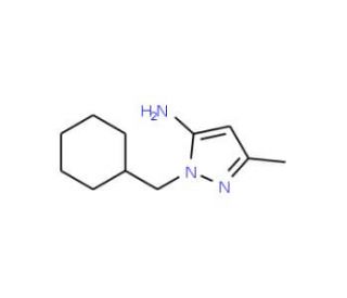 2-Cyclohexylmethyl-5-methyl-2H-pyrazol-3-ylamine (CAS 957507-55-0) - chemical structure image