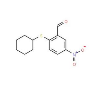 2-(Cyclohexylsulfanyl)-5-nitrobenzenecarbaldehyde (CAS 175278-46-3) - chemical structure image