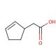 2-Cyclopentene-1-acetic acid (CAS 13668-61-6) - chemical structure image