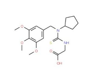 2-[[Cyclopentyl-[(3,4,5-trimethoxyphenyl)methyl]-carbamothioyl]amino]acetic acid - chemical structure image