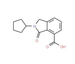 2-Cyclopentyl-3-oxo-2,3-dihydro-1H-isoindole-4-carboxylic acid - chemical structure image