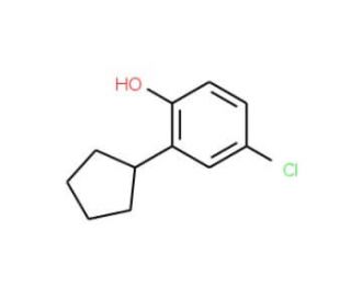 2-Cyclopentyl-4-chlorophenol (CAS 13347-42-7) - chemical structure image