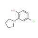 2-Cyclopentyl-4-chlorophenol (CAS 13347-42-7) - chemical structure image