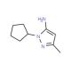 2-Cyclopentyl-5-methyl-2H-pyrazol-3-ylamine (CAS 30241-37-3) - chemical structure image