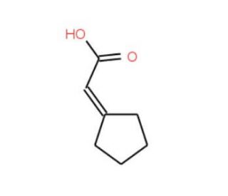 2-cyclopentylideneacetic acid (CAS 1903-27-1) - chemical structure image