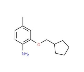 2-(Cyclopentylmethoxy)-4-methylaniline - chemical structure image