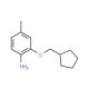 2-(Cyclopentylmethoxy)-4-methylaniline - chemical structure image