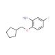 2-(Cyclopentylmethoxy)-5-fluoroaniline - chemical structure image