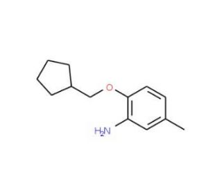 2-(Cyclopentylmethoxy)-5-methylaniline - chemical structure image