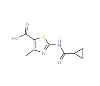 2-(Cyclopropanecarbonyl-amino)-4-methyl-thiazole-5-carboxylic acid - chemical structure image