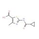 2-(Cyclopropanecarbonyl-amino)-4-methyl-thiazole-5-carboxylic acid - chemical structure image