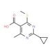 2-cyclopropyl-4-methyl-6-(methylthio)pyrimidine-5-carboxylic acid - chemical structure image