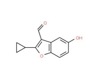 2-Cyclopropyl-5-hydroxy-1-benzofuran-3-carbaldehyde - chemical structure image