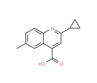 2-cyclopropyl-6-methylquinoline-4-carboxylic acid - chemical structure image
