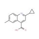 2-cyclopropyl-6-methylquinoline-4-carboxylic acid - chemical structure image