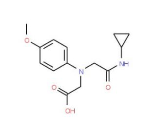 [[2-(Cyclopropylamino)-2-oxoethyl]-(4-methoxyphenyl)amino]-acetic acid - chemical structure image