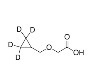 2-(Cyclopropylmethoxy-d4)-acetic Acid (CAS 1346602-05-8) - chemical structure image