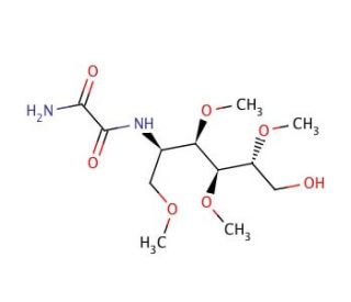 2-Deoxy-1,3:4,5-di-O-isopropylidene-2-oxamoylamino-D-mannitol (CAS 128741-75-3) - chemical structure image