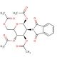 2-Deoxy-2-N-phthalimido-1,3,4,6-tetra-O-acetyl-β-D-glucopyranose 의 분자 구조, CAS 번호: 10022-13-6 2-Deoxy-2-N-phthalimido-1,3,4,6-tetra-O-acetyl-β-D-glucopyranose (CAS 10022-13-6) - chemical structure image
