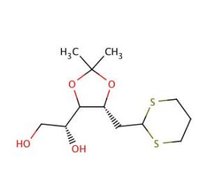 2-Deoxy-3,4-O-isopropylidene-D-arabino-hexose Propylene Dithioacetal - chemical structure image