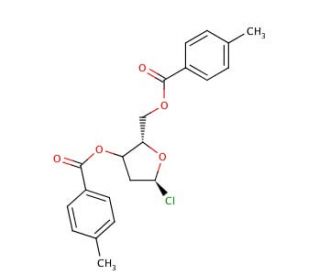 2-Deoxy-3,5-di-O-p-toluoyl-&alpha;-L-ribofuranosyl Chloride (CAS 141846-57-3) - chemical structure image