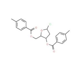 2-Deoxy-3,5-di-O-p-toluoyl-D-ribofuranosyl Chloride (CAS 3601-89-6) - chemical structure image