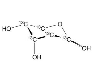 2-deoxy-D-[UL-13C5]ribose (CAS 266998-43-0) - chemical structure image