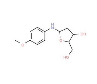 2-Deoxy-N-(4-methoxyphenyl)pentofuranosyl-amine - chemical structure image