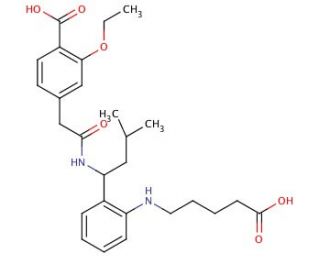 2-Despiperidyl-2-(5-carboxypentylamine) Repaglinide (CAS 874908-12-0) - chemical structure image